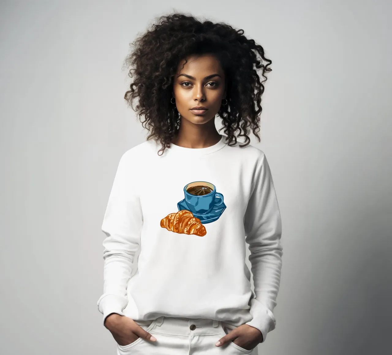 Caffè e croissant felpa da EDMPROJECT