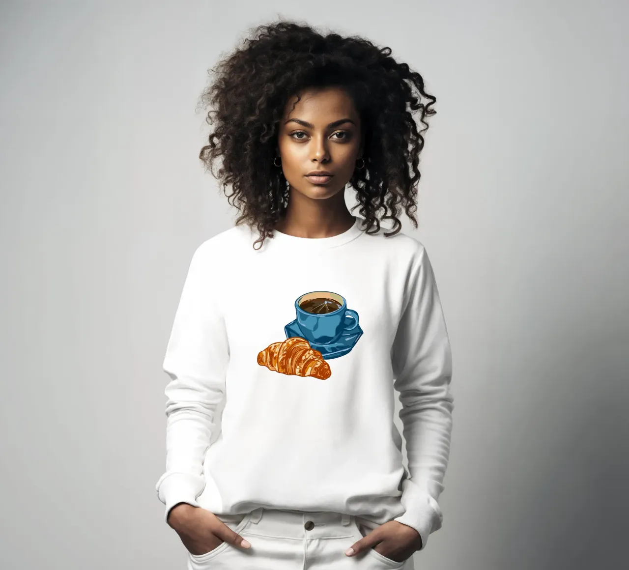 Coffee & Croissant Sweatshirt von EDMPROJECT