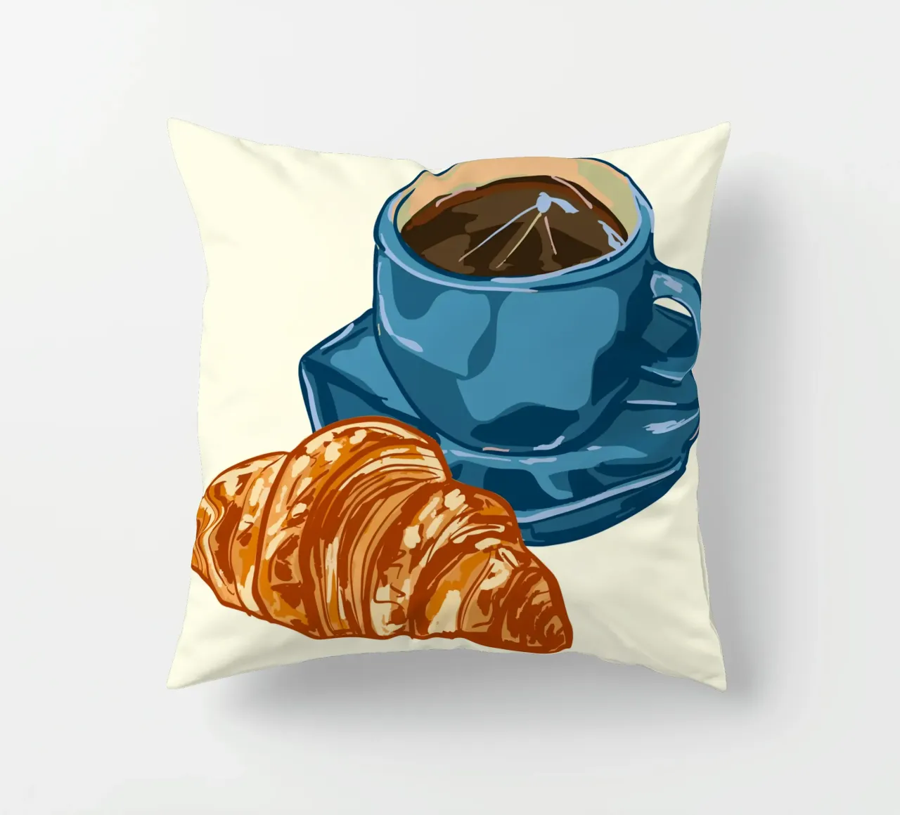 Caffè e croissant cuscino da EDMPROJECT