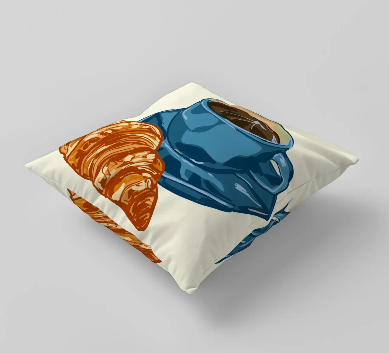 Caffè e croissant cuscino da EDMPROJECT