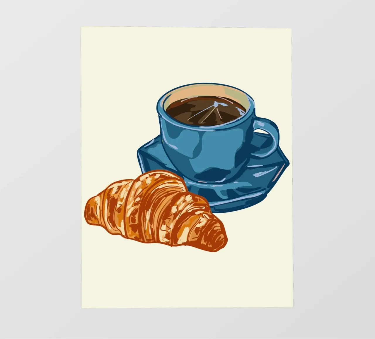 Caffè e croissant telo in pvc da EDMPROJECT