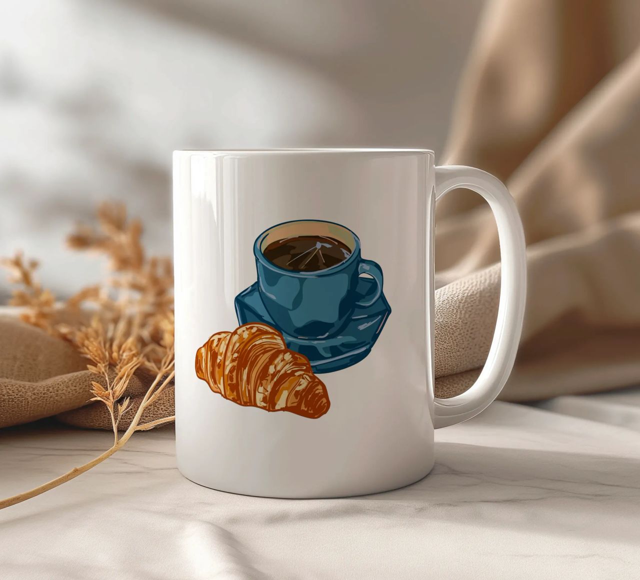 Caffè e croissant tazza in ceramica da EDMPROJECT