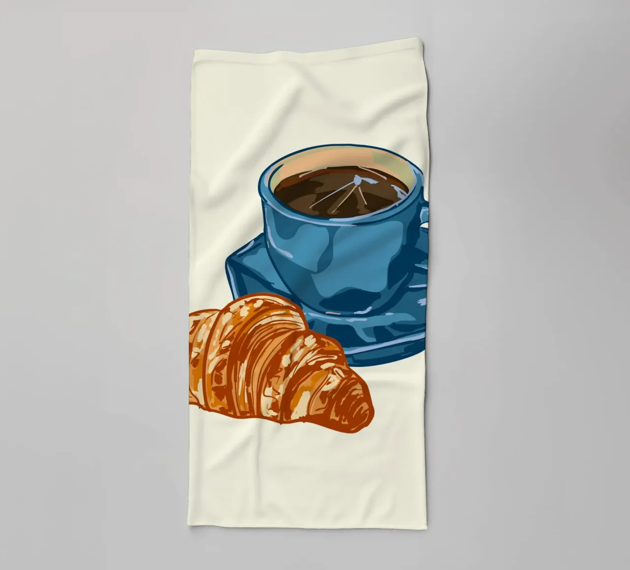 Caffè e croissant asciugamano da bagno da EDMPROJECT