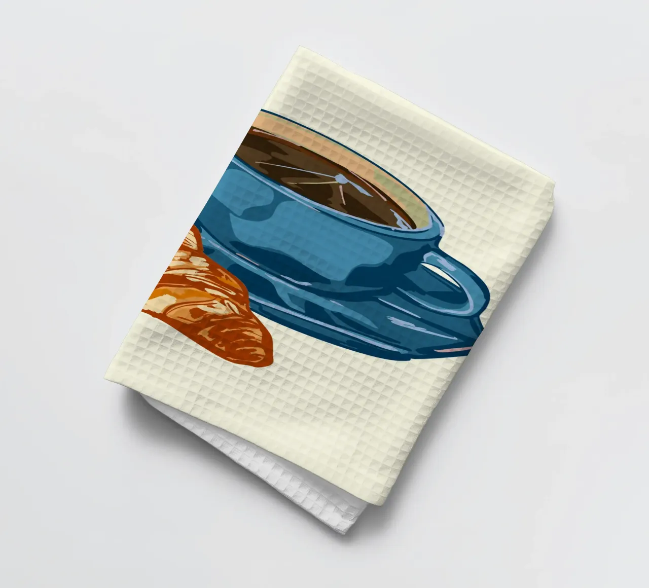Caffè e croissant canovaccio da cucina da EDMPROJECT