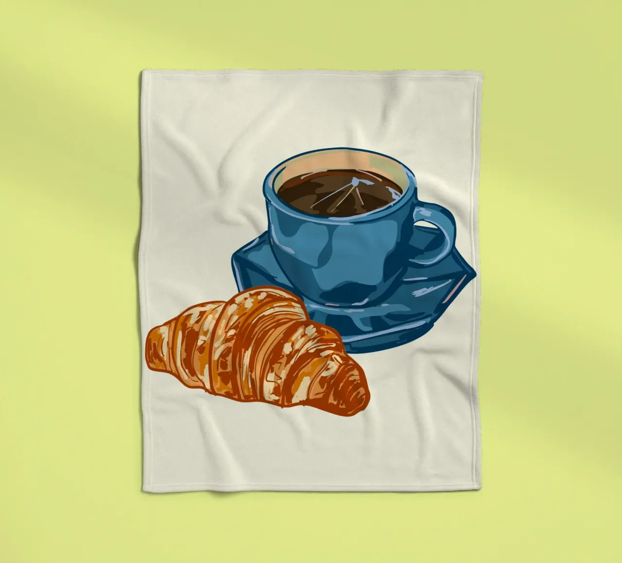 Caffè e croissant coperta in pile da EDMPROJECT