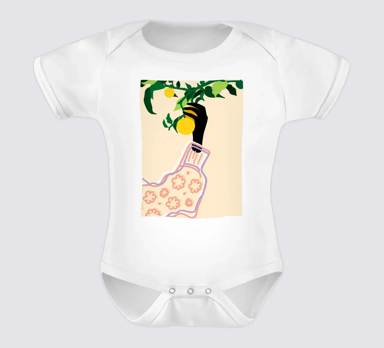 Tocco di agrumi body neonato maniche corte da Kintsugi99