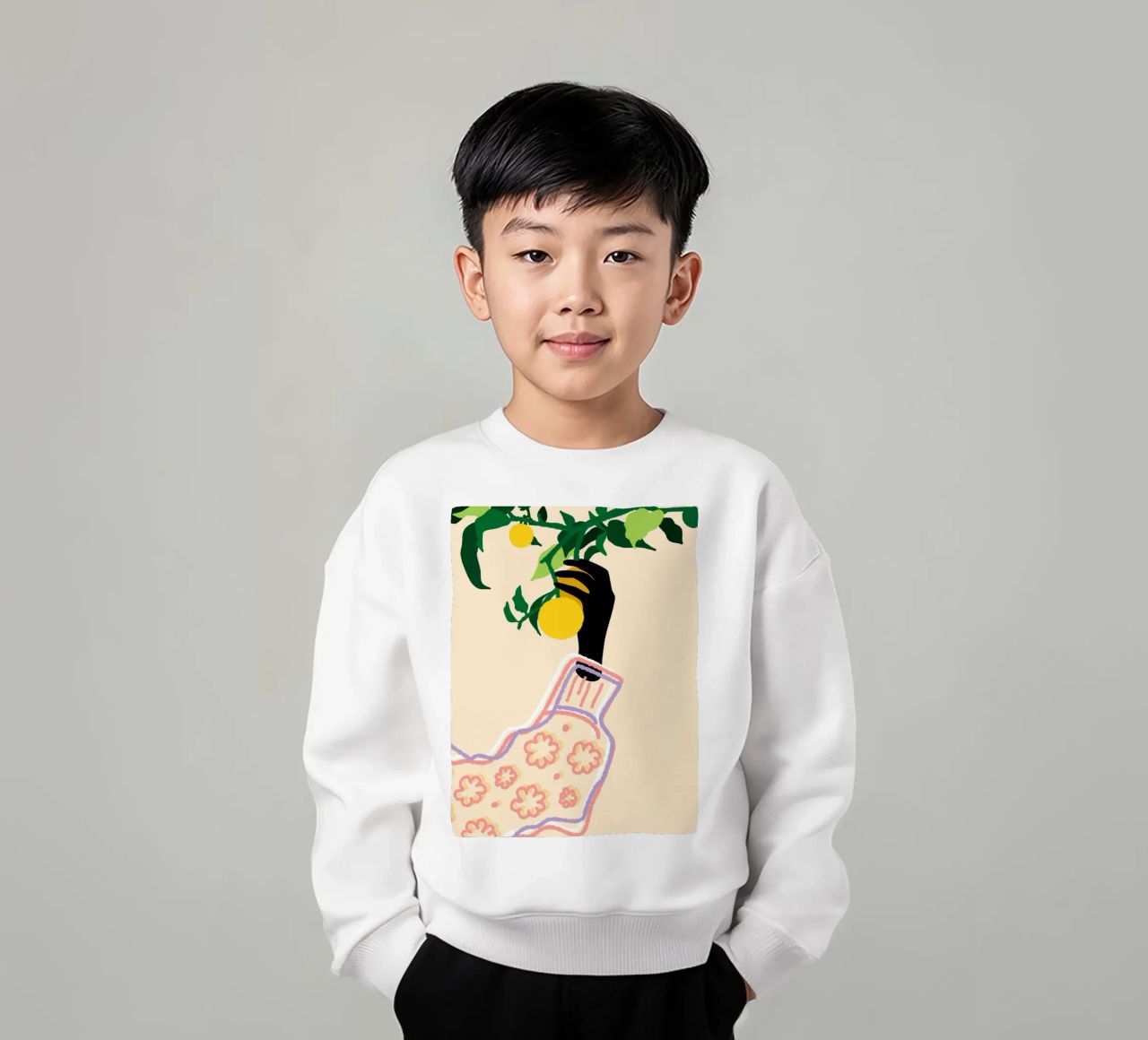 Tocco di agrumi felpa bambino da Kintsugi99