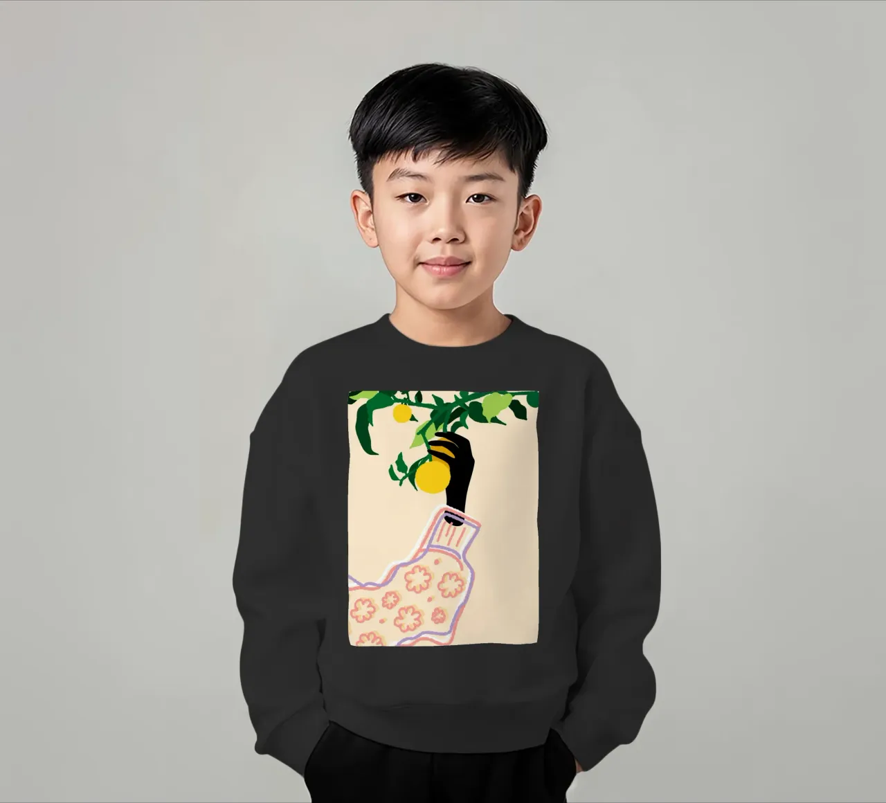 Tocco di agrumi felpa bambino da Kintsugi99