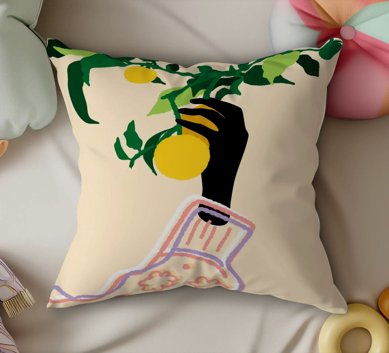 Tocco di agrumi cuscino da Kintsugi99