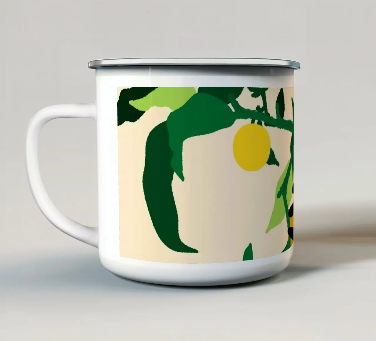Citrus Touch Emaille Tasse von Kintsugi99
