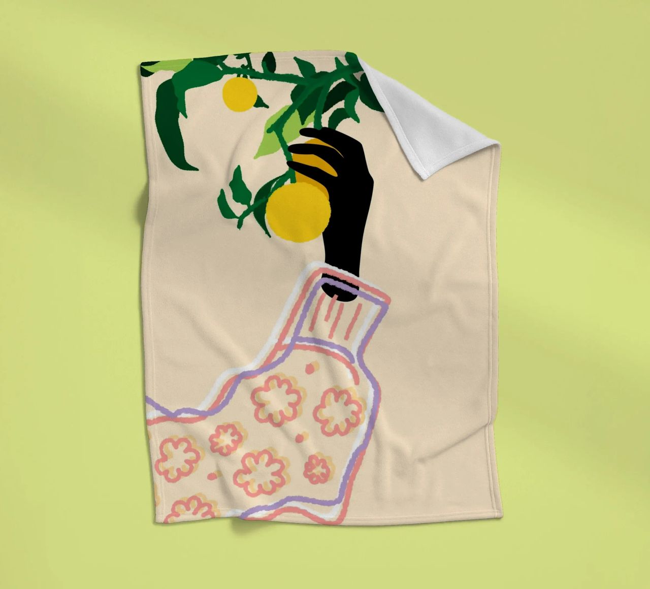 Tocco di agrumi coperta in pile da Kintsugi99