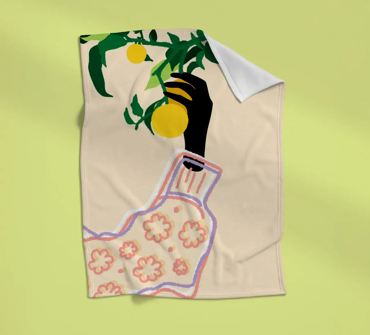 Tocco di agrumi coperta in pile da Kintsugi99