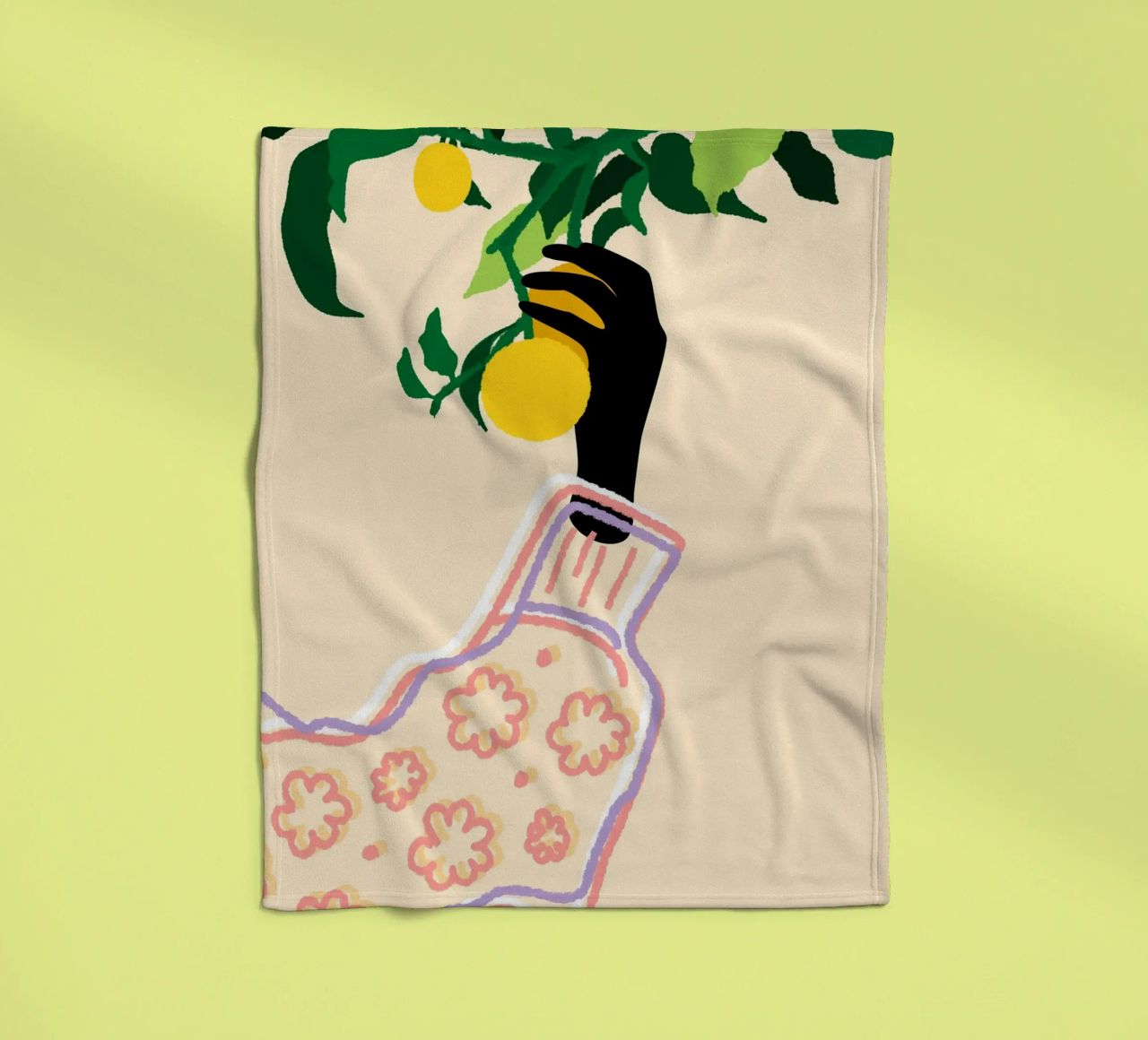Tocco di agrumi coperta in pile da Kintsugi99