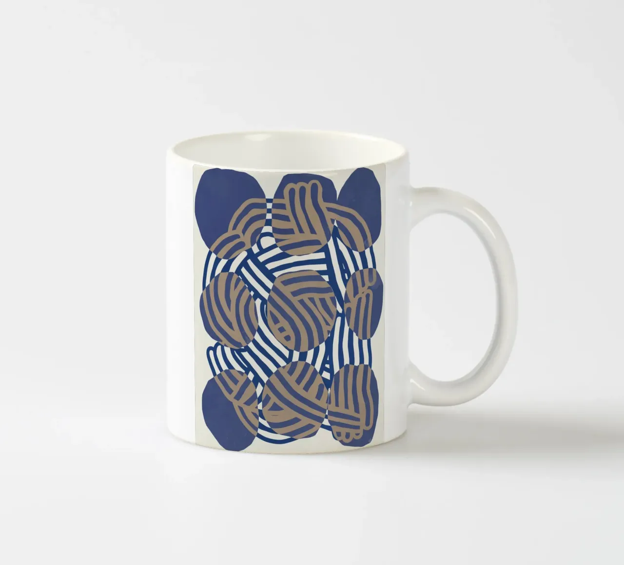 Cerchi astratti di line art tazza in ceramica da Little Dean