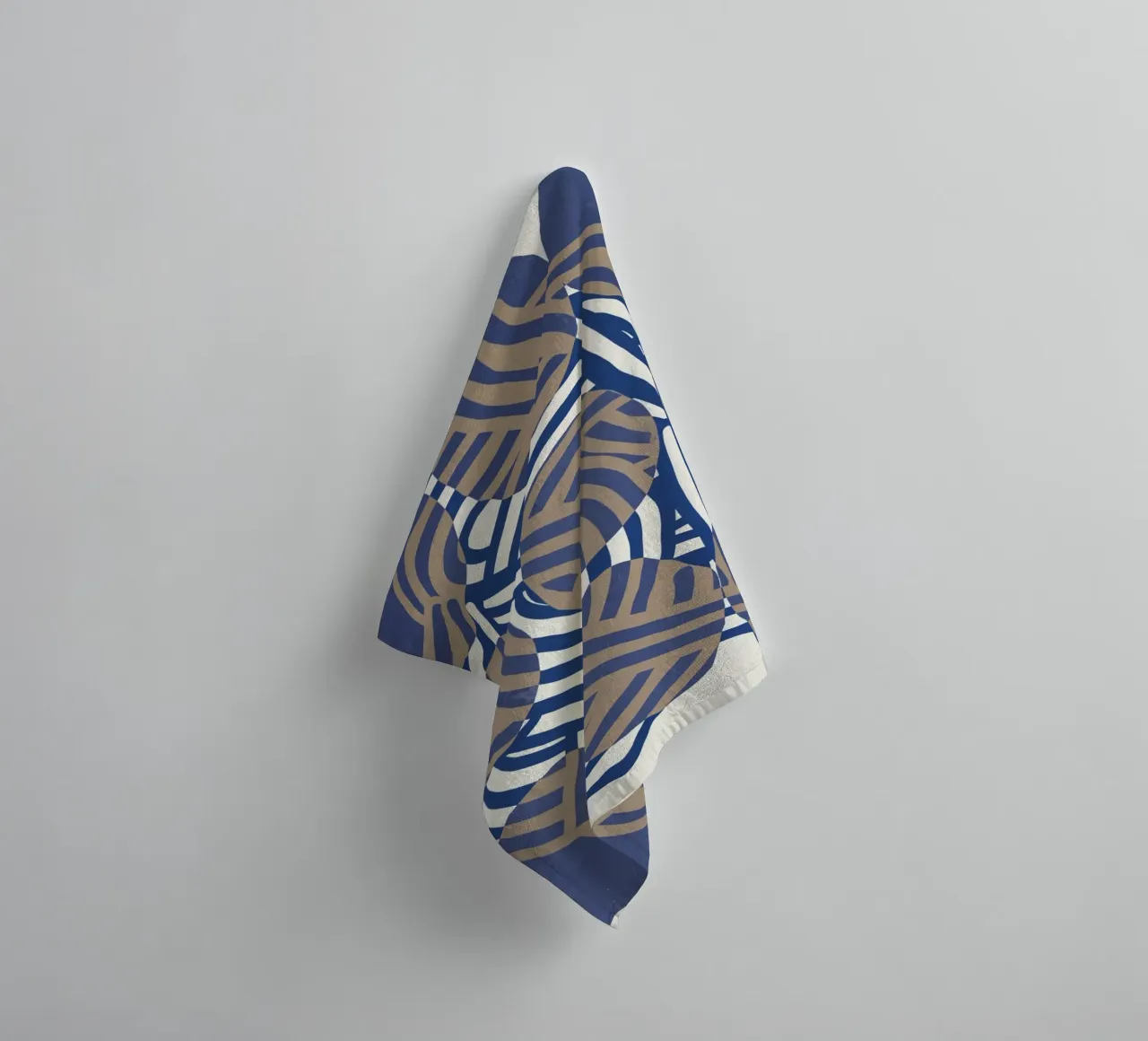 Line art abstract circles towel by Little Dean