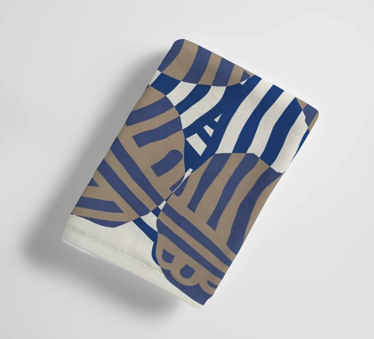 Line art abstract circles towel by Little Dean