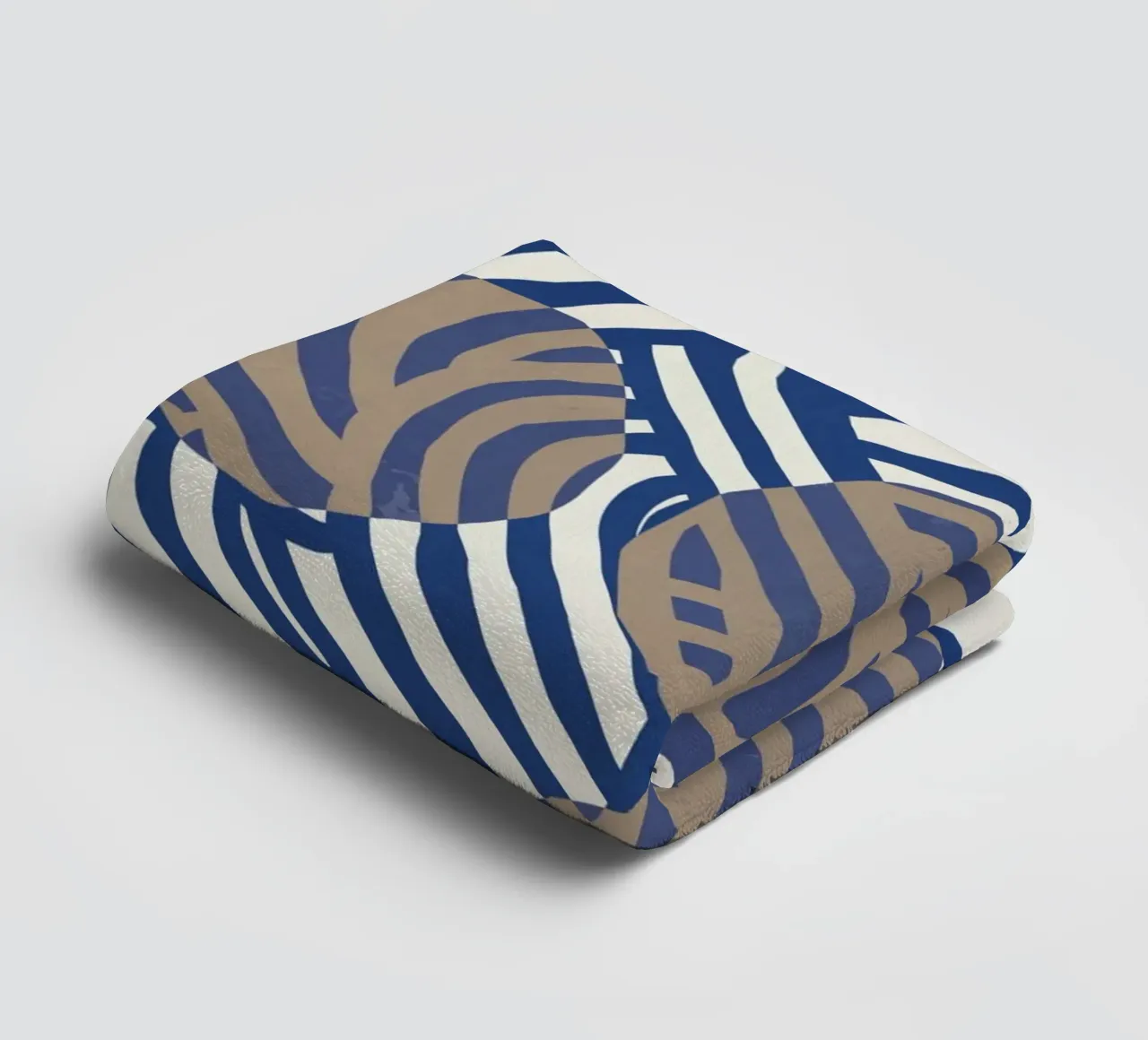 Line art abstract circles towel by Little Dean