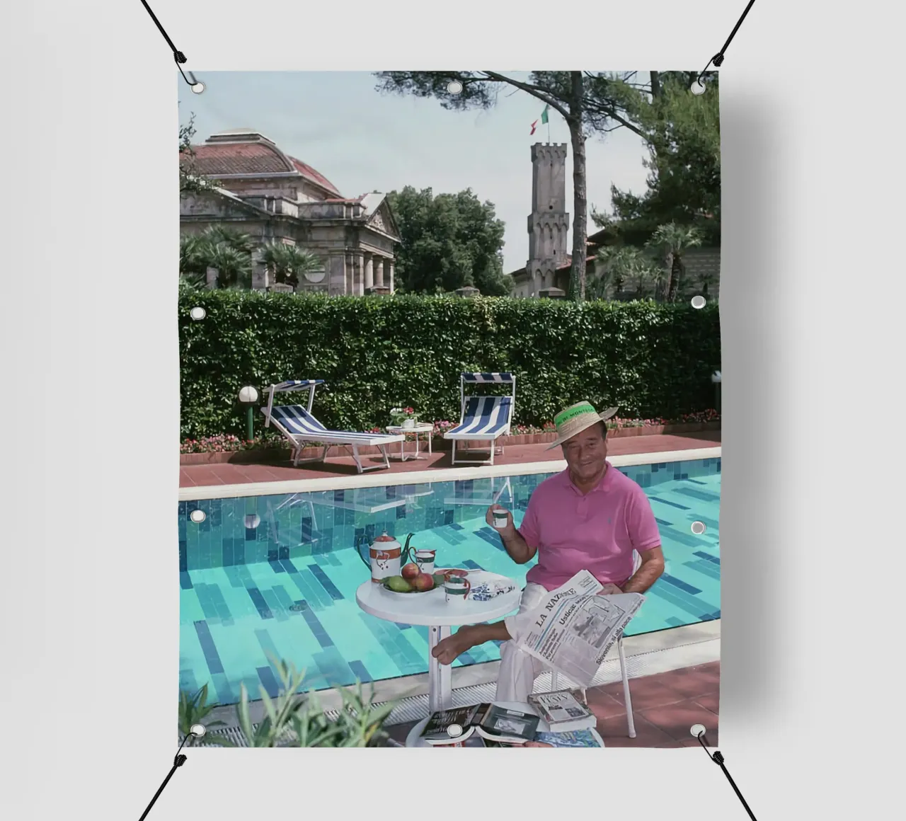 Sirio Maccioni - Slim Aarons telo in pvc da The Poster UK