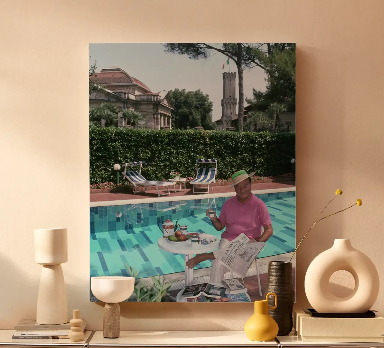 Sirio Maccioni - Slim Aarons canvas by The Poster UK
