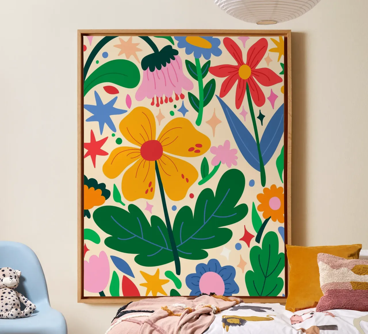 Mixtape di fiori tela con Cornice a cassetta da Kintsugi99