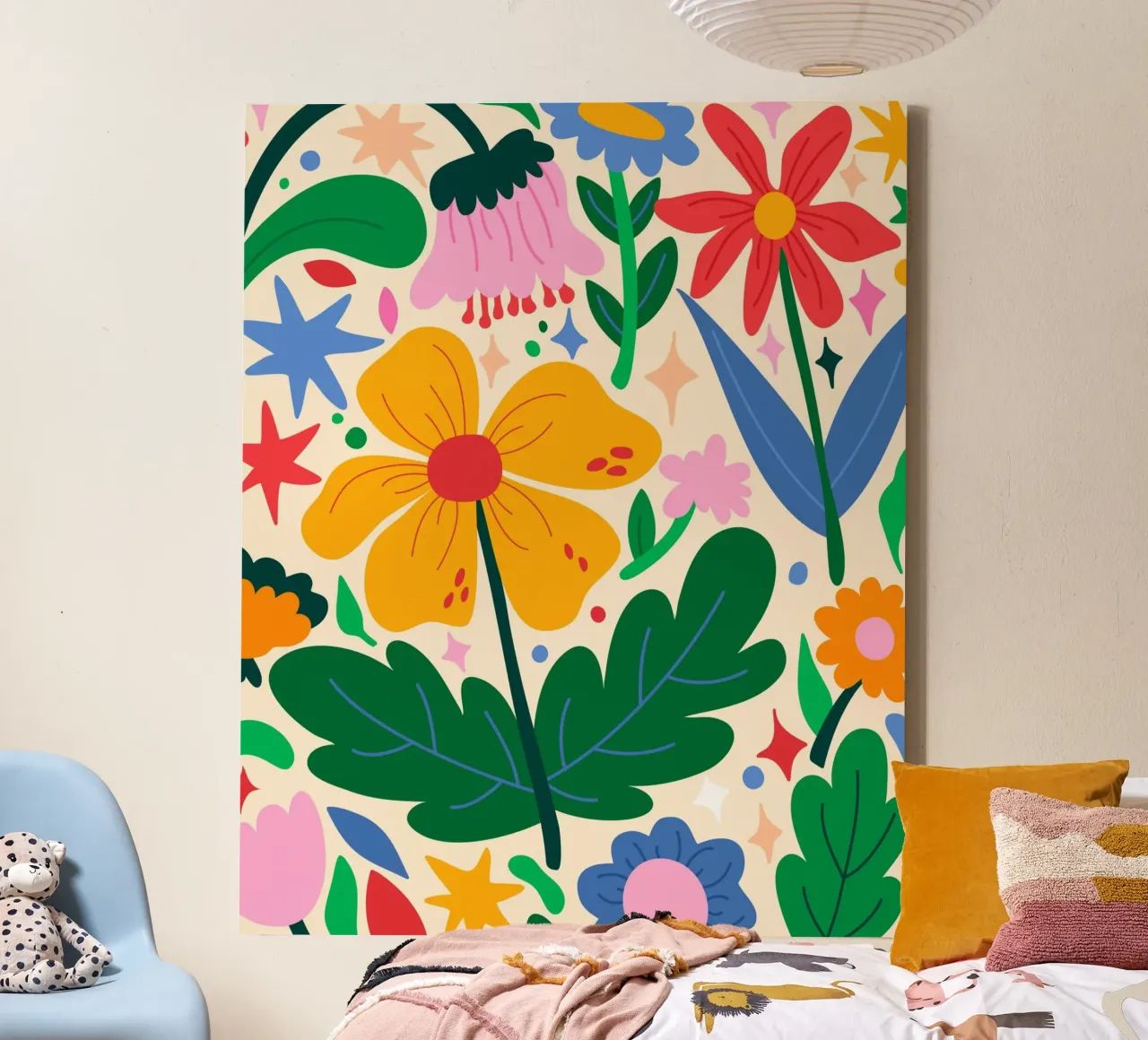 Mixtape di fiori tela con Cornice a cassetta da Kintsugi99