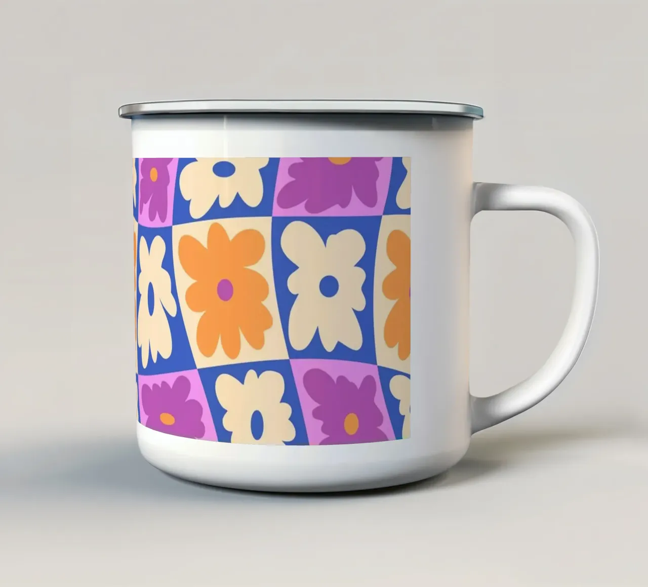 La scacchiera della natura tazza in smalto da Kintsugi99
