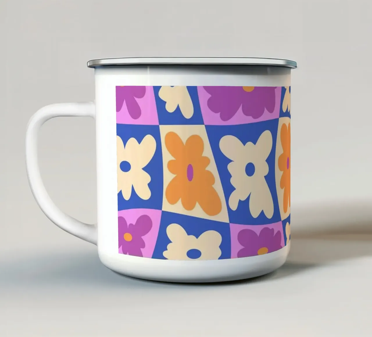 La scacchiera della natura tazza in smalto da Kintsugi99