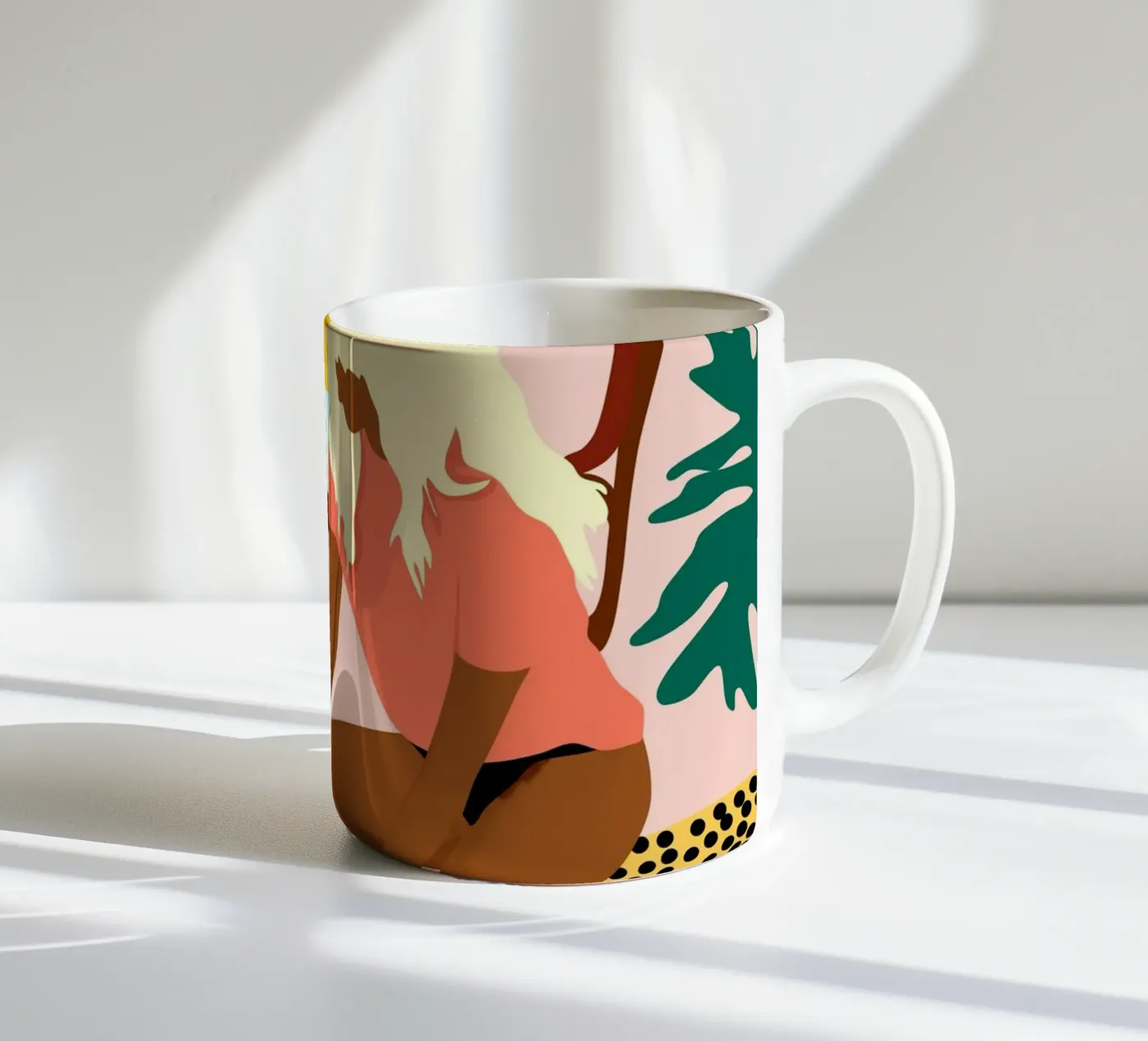 Chic Reading Corner ceramic mug by Kintsugi99