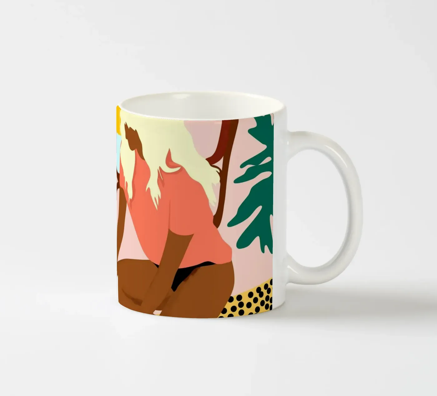 Chic Reading Corner ceramic mug by Kintsugi99