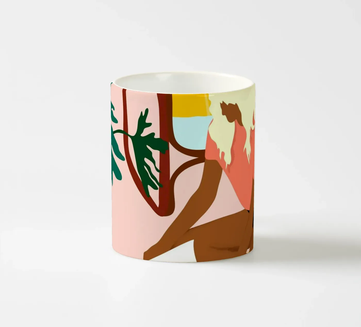 Chic Reading Corner ceramic mug by Kintsugi99