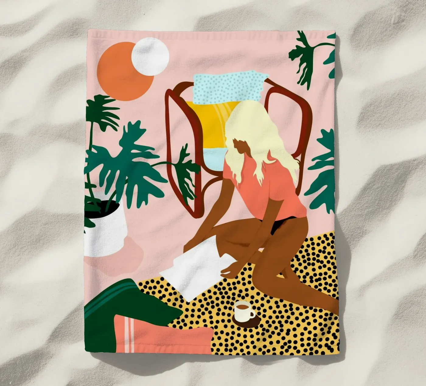 Angolo lettura chic telo mare da Kintsugi99