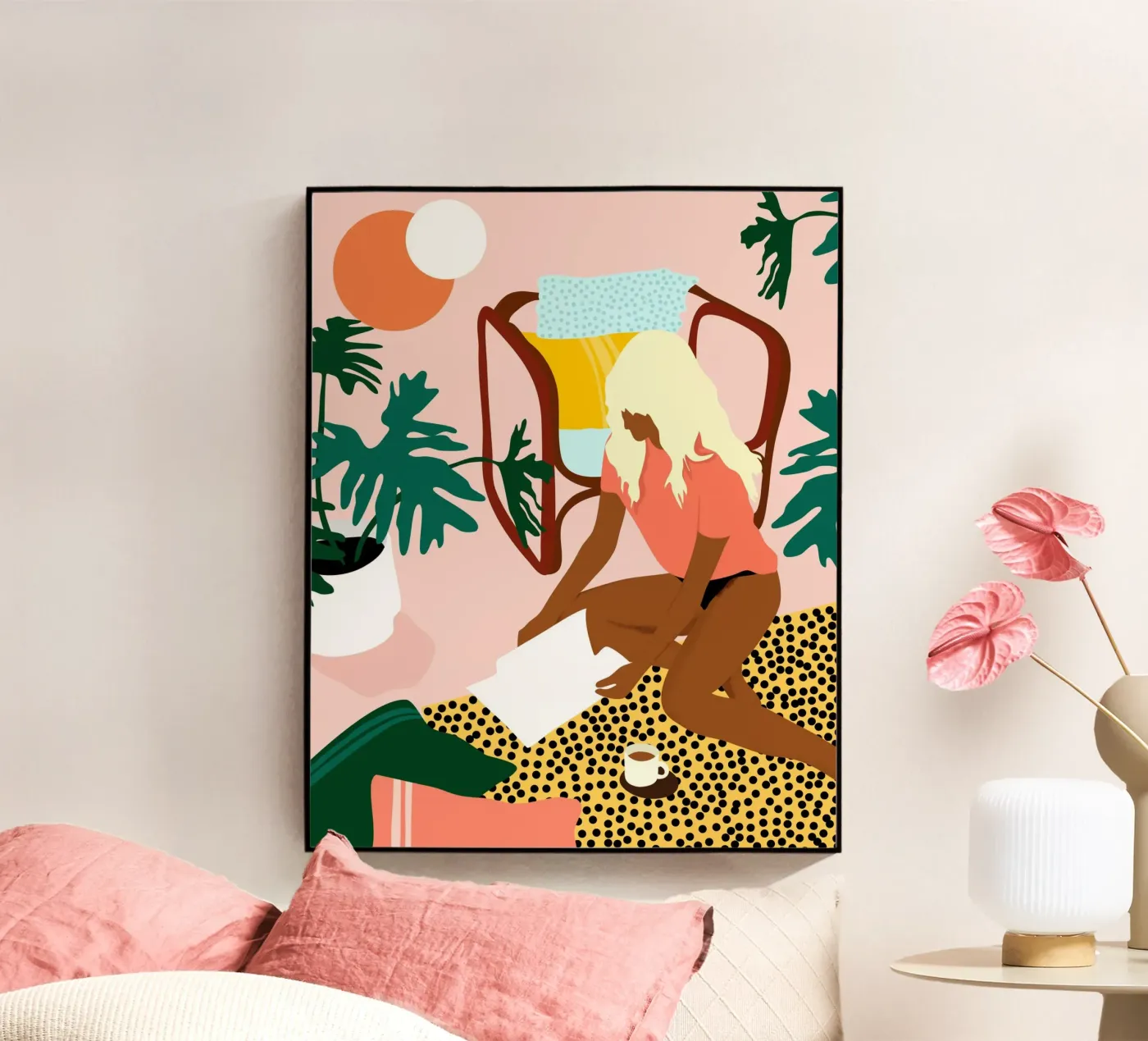 Chic Reading Corner acrylic glass by Kintsugi99