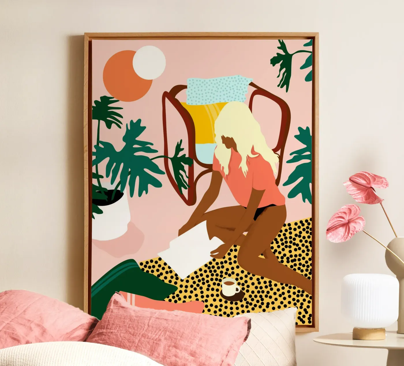 Chic Reading Corner canvas van Kintsugi99