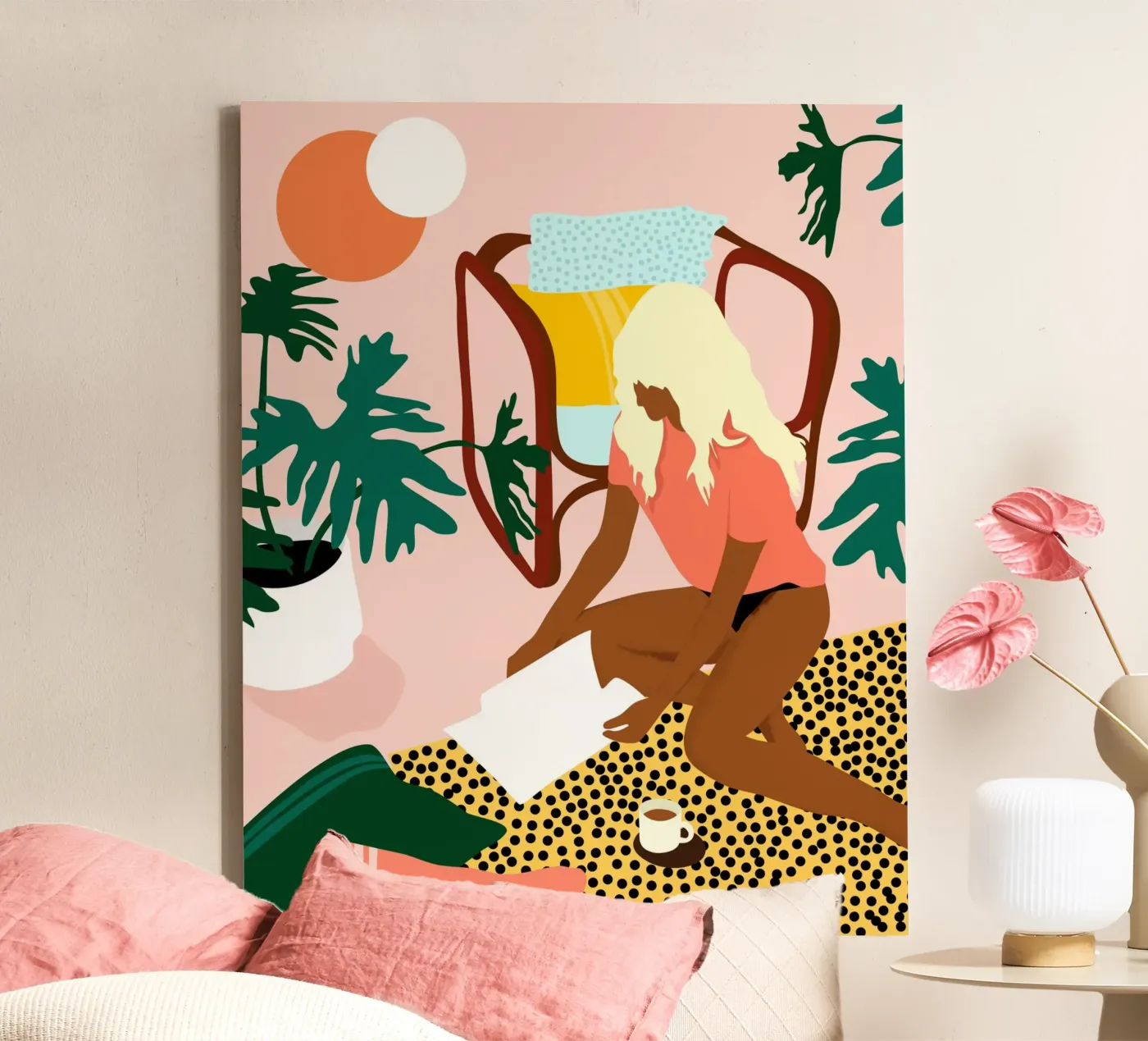 Chic Reading Corner canvas van Kintsugi99