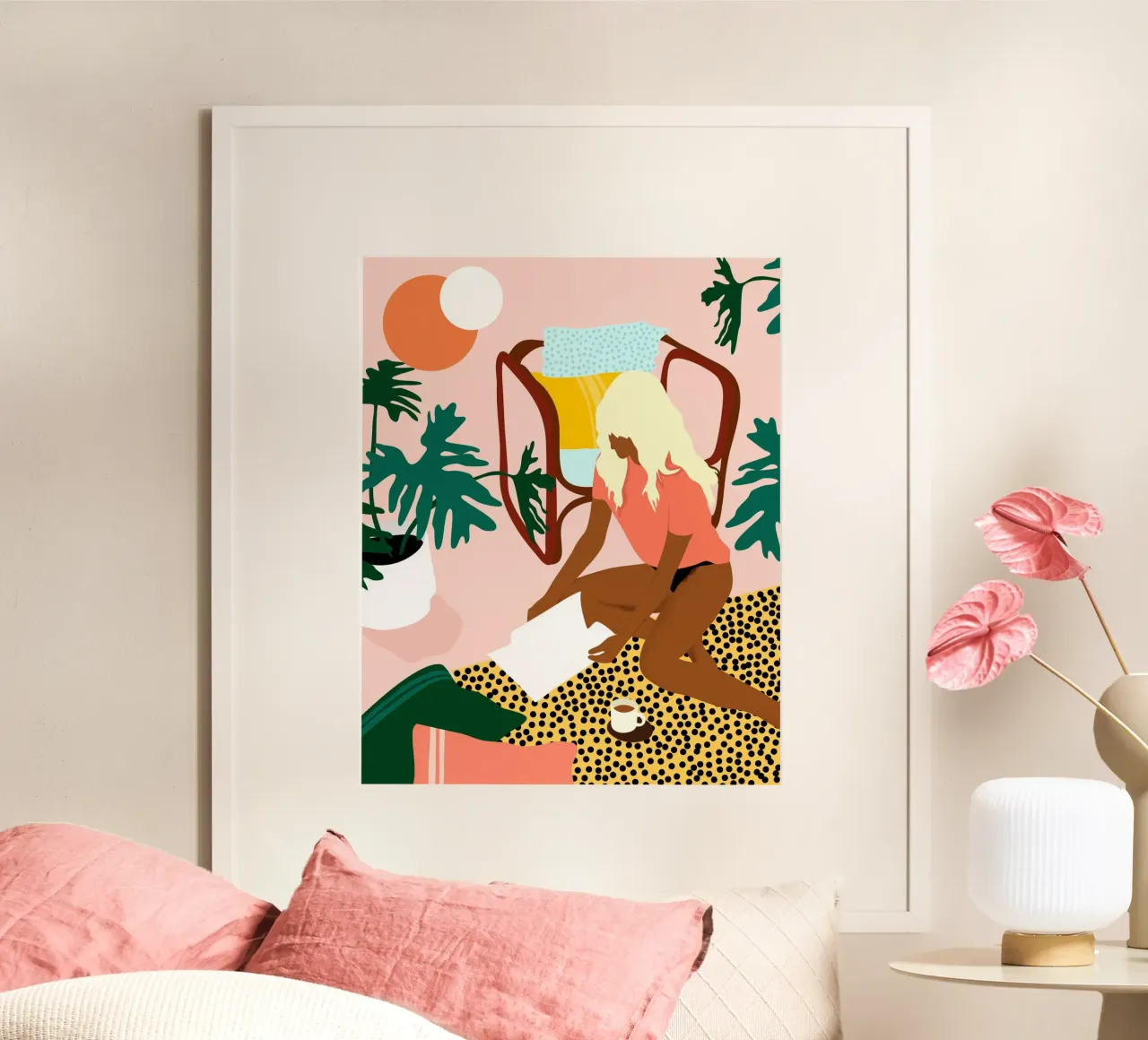 Chic Reading Corner poster van Kintsugi99