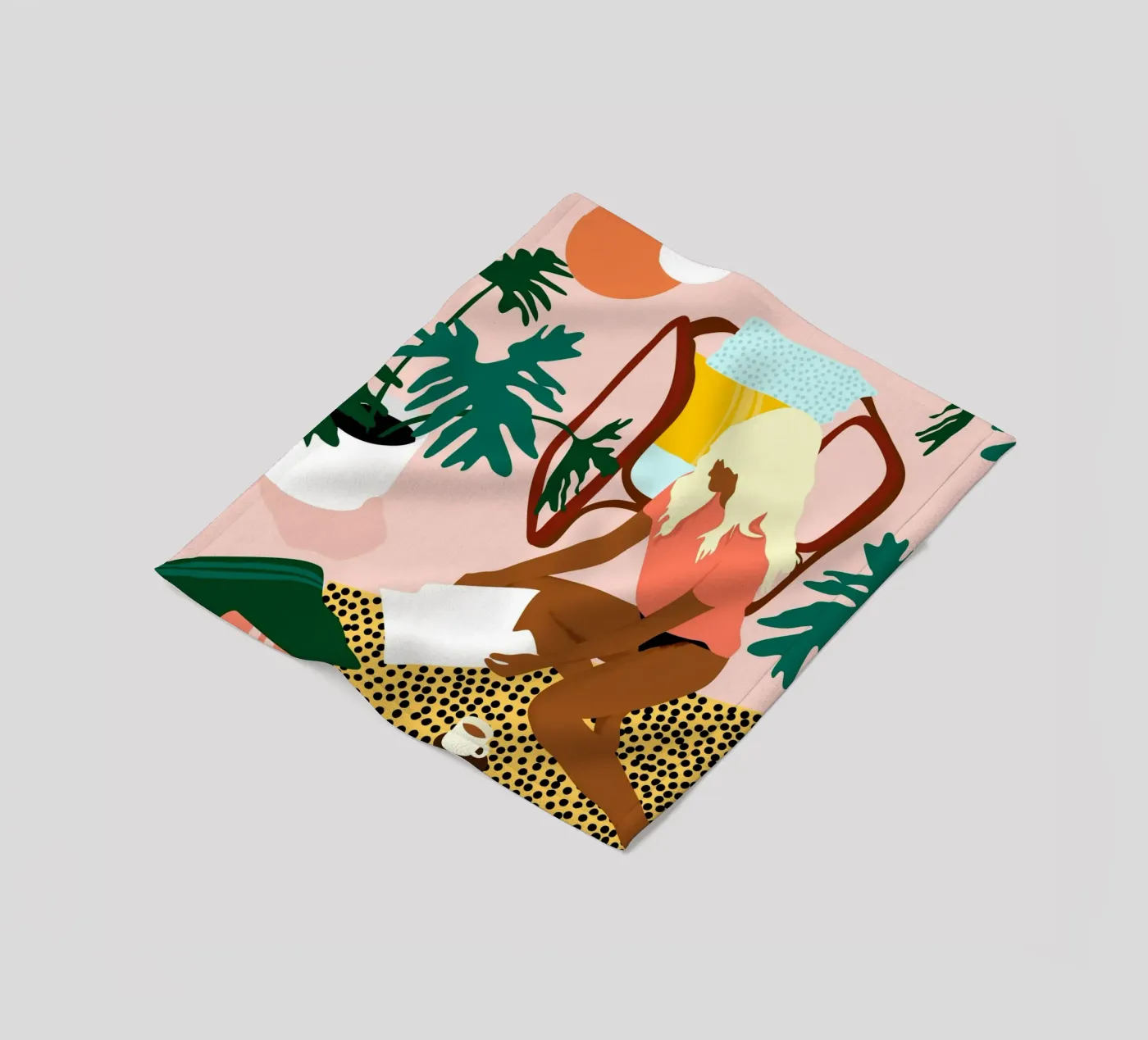 Chic Reading Corner fleece blanket by Kintsugi99