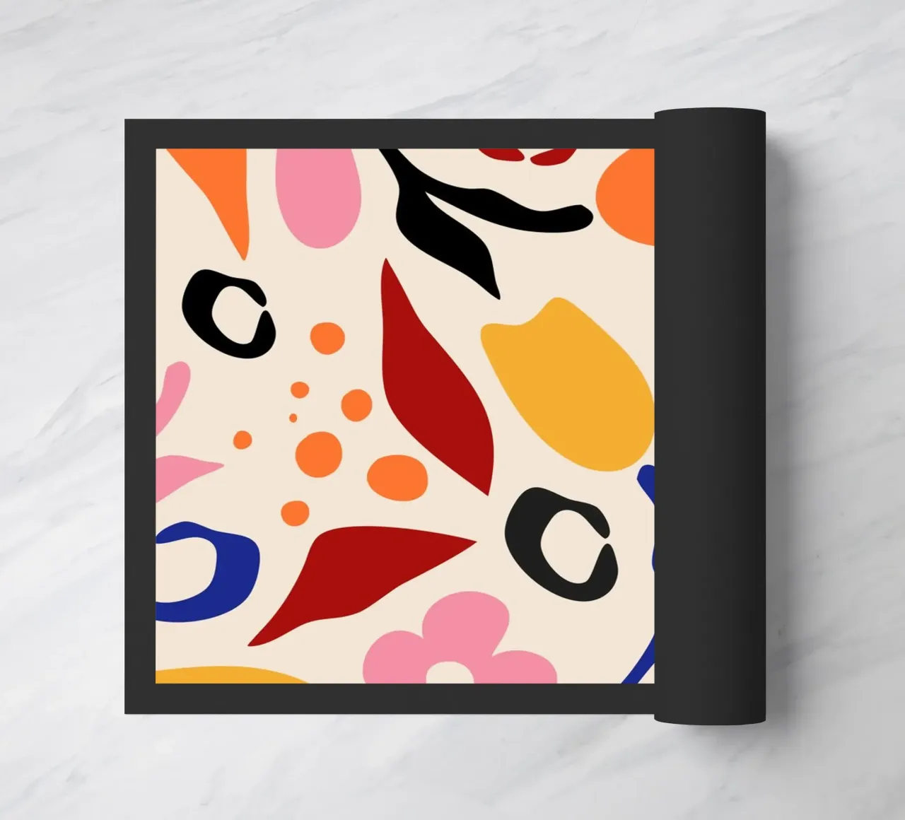 Swaying Petals, Rustling Leaves doormat by Kintsugi99