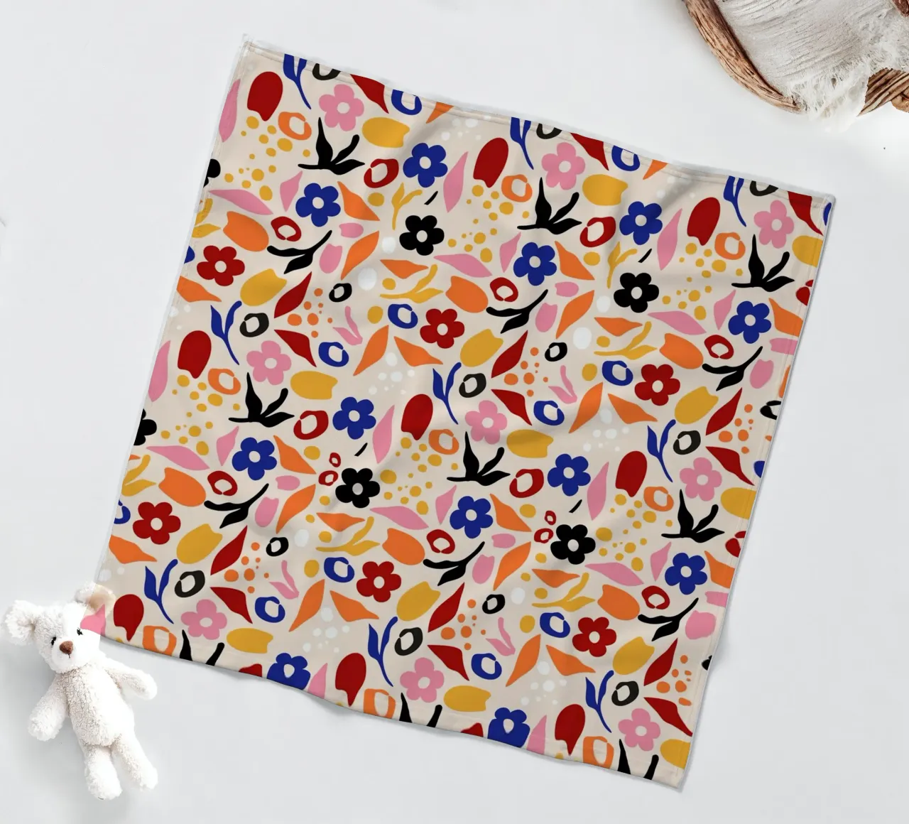 Swaying Petals, Rustling Leaves fleece blanket by Kintsugi99