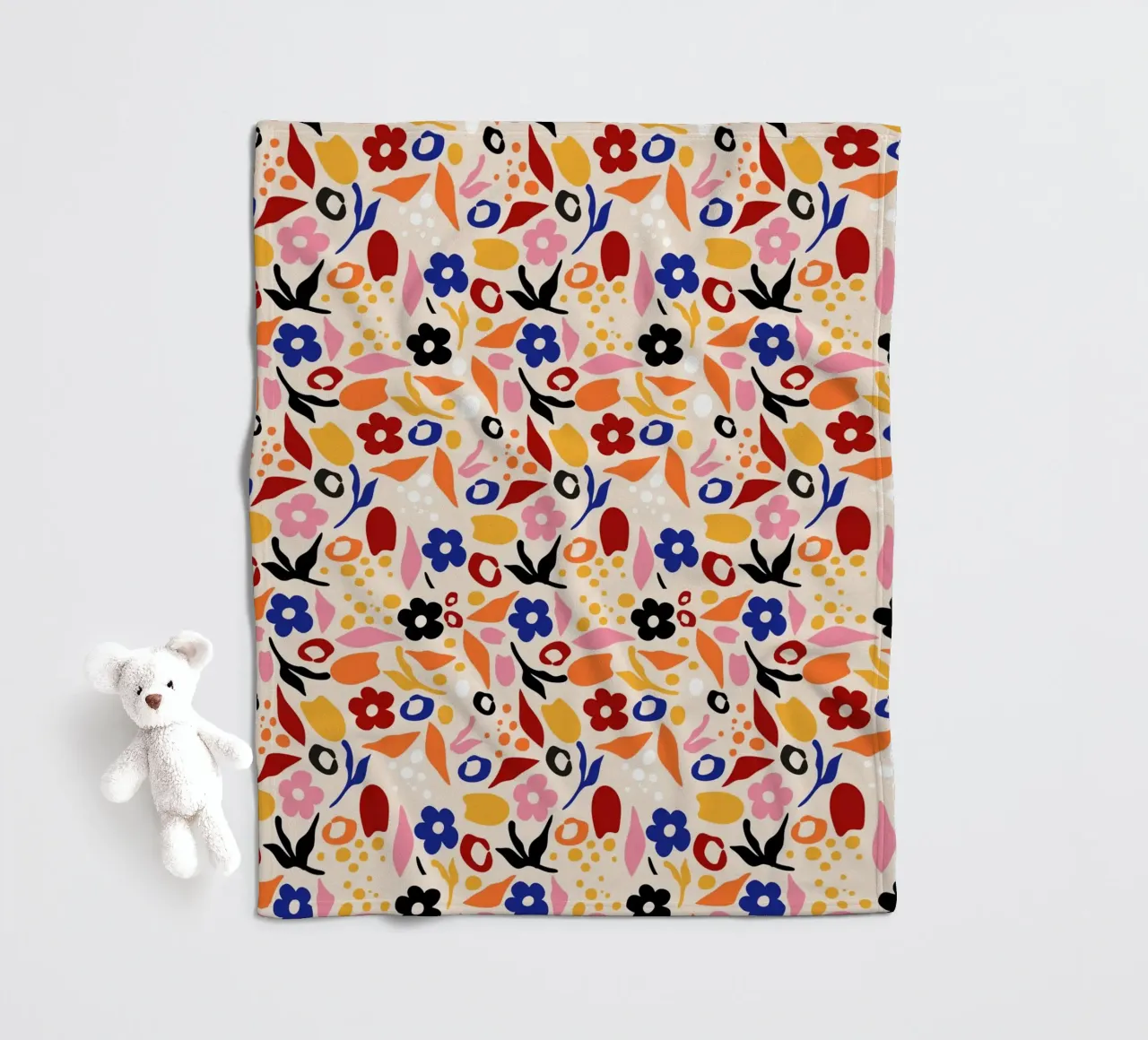 Swaying Petals, Rustling Leaves fleece blanket by Kintsugi99