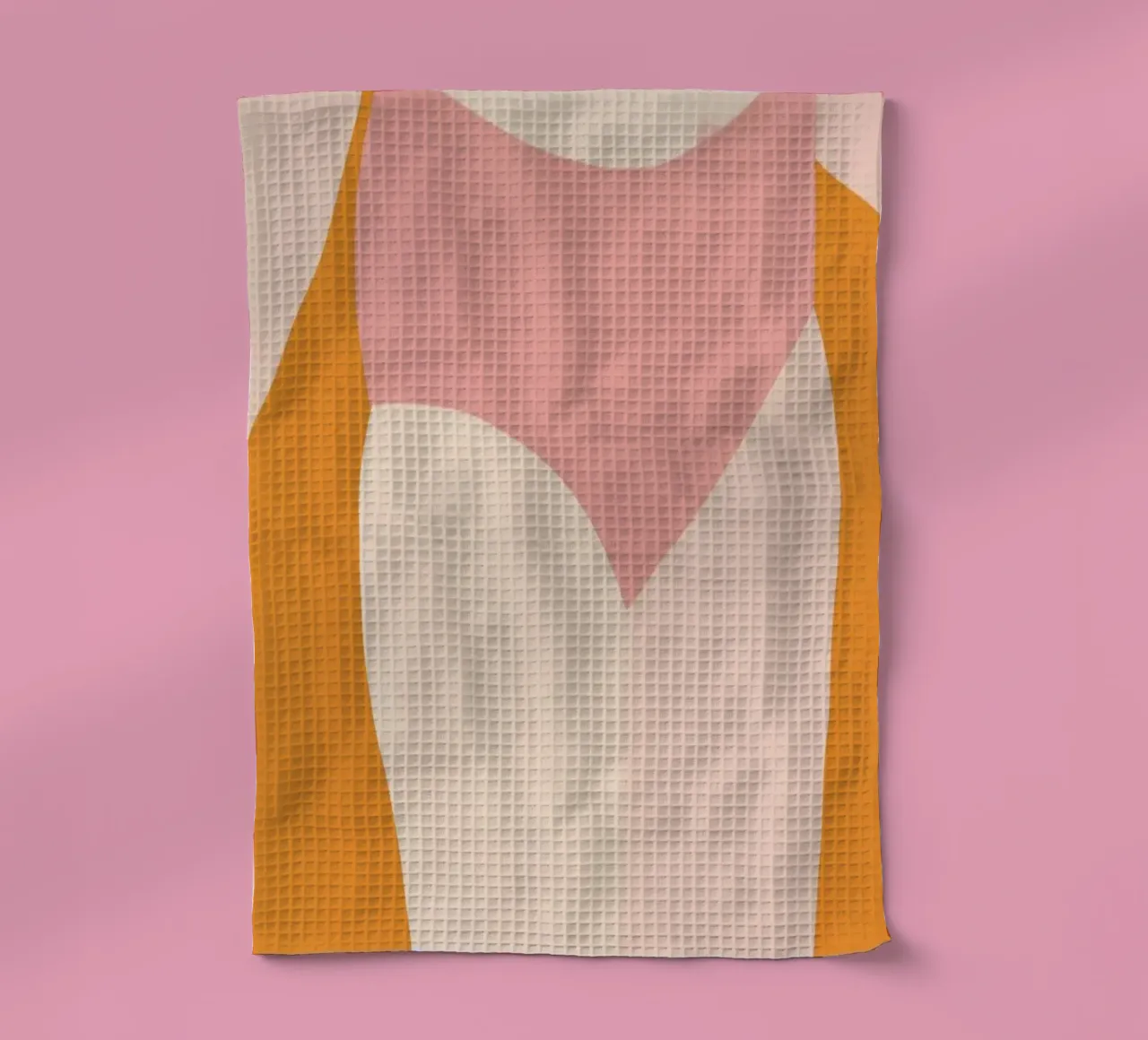 Woman In Pink Underwear tea towel by Rosi Feist