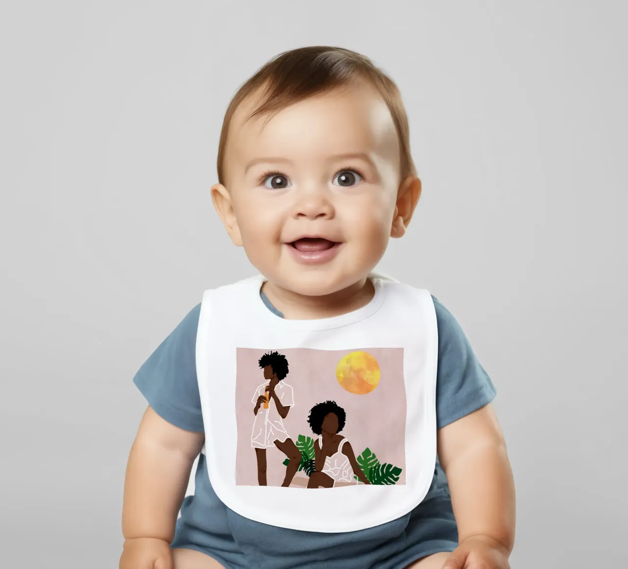 Sunlit Queens baby bib by Kintsugi99
