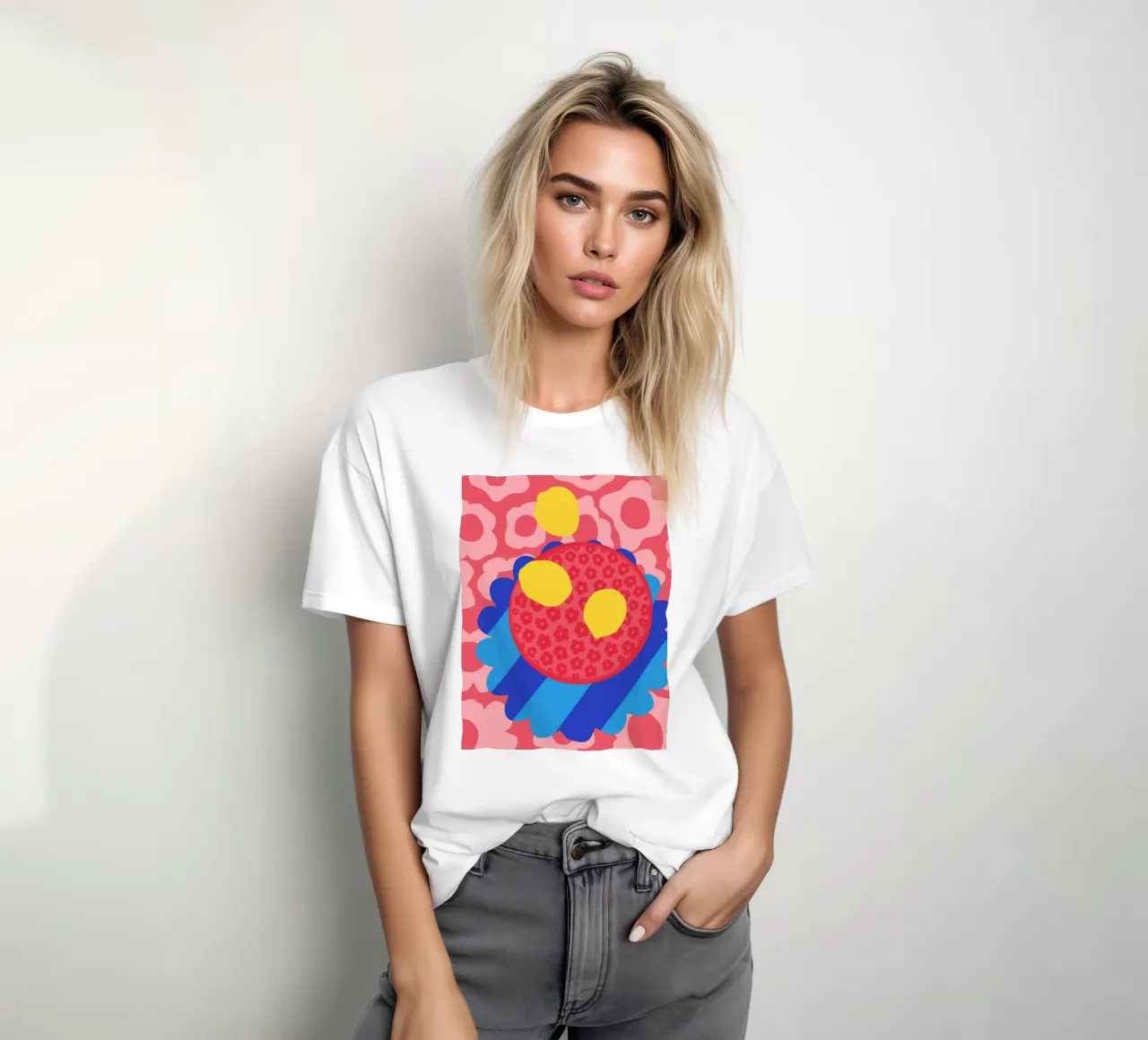 Piatto con fiori di limone t-shirt da Kintsugi99