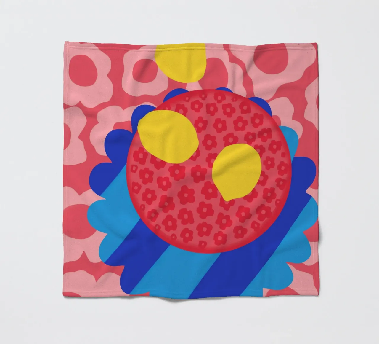 Piatto con fiori di limone coperta in pile da Kintsugi99