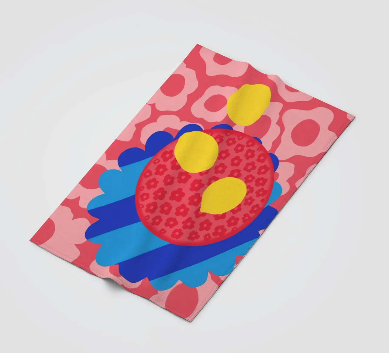 Piatto con fiori di limone coperta in pile da Kintsugi99