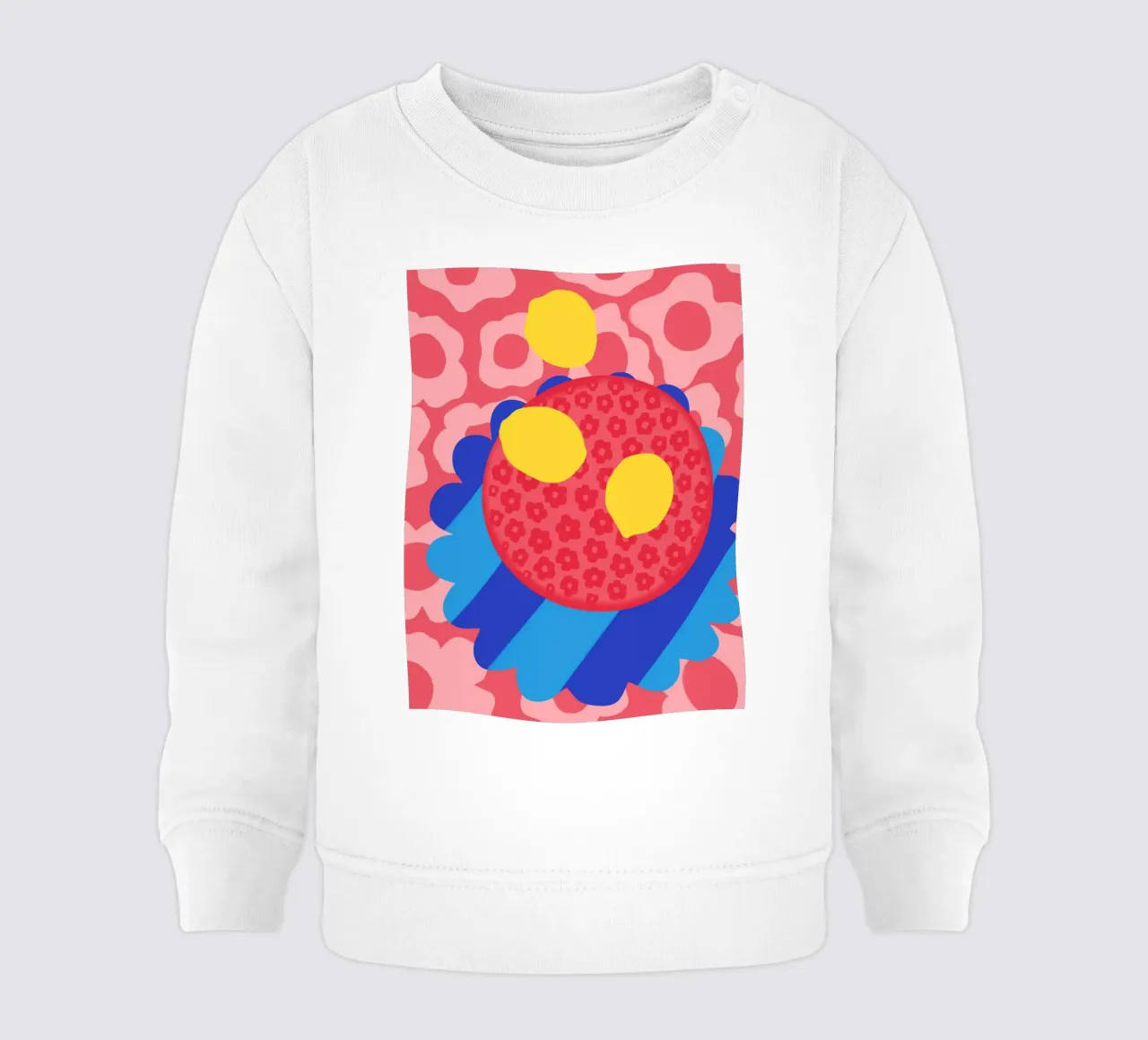 Piatto con fiori di limone felpa neonato da Kintsugi99