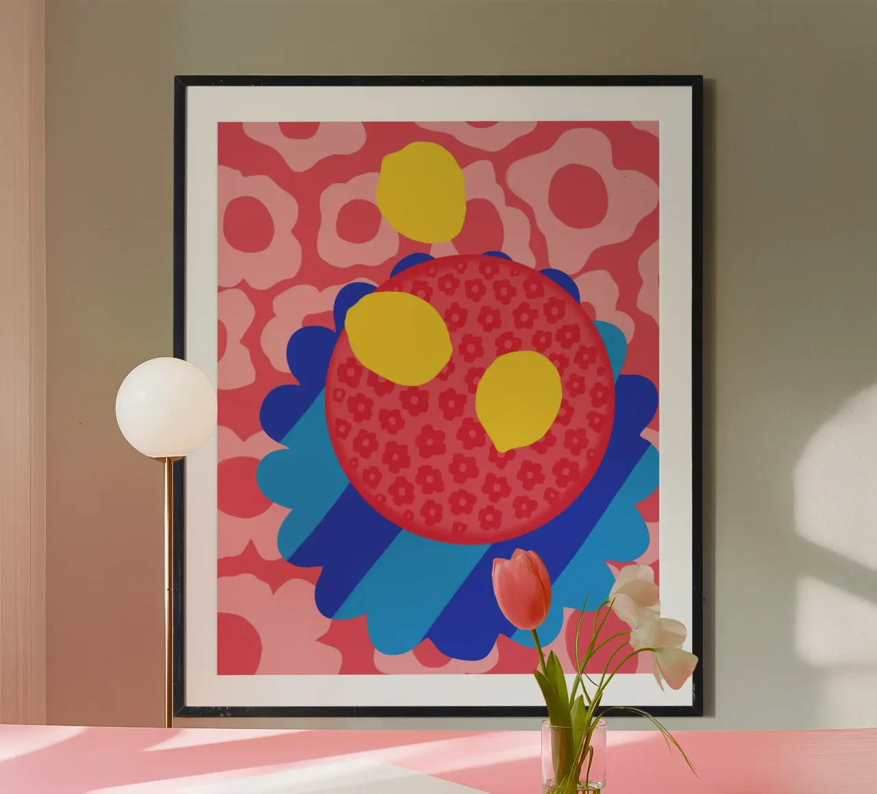 Piatto con fiori di limone carta hahnemühle da Kintsugi99