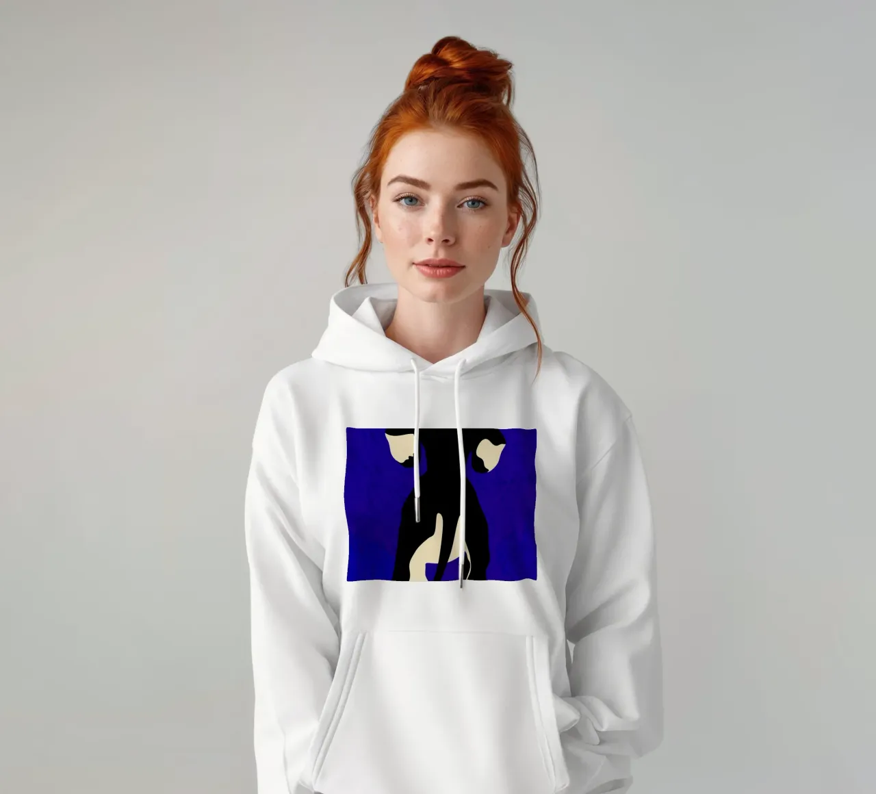Fondale blu felpa con cappuccio da Kintsugi99