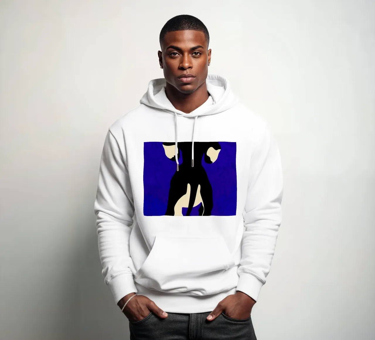 Fondale blu felpa con cappuccio da Kintsugi99