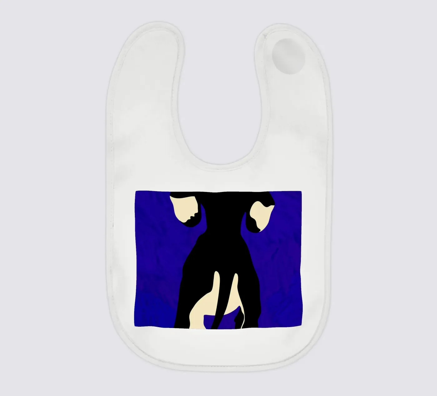 Blauer Backdrop Babylätzchen von Kintsugi99