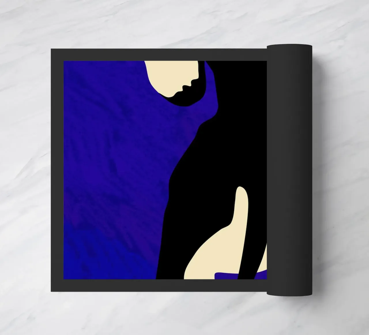 Blauer Backdrop Fußmatte von Kintsugi99